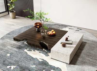 现代茶几3D模型下载